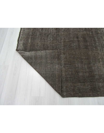 Vintage black goat hair kilim rug