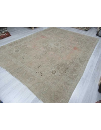 Washed out vintage large Persian Tabriz rug
