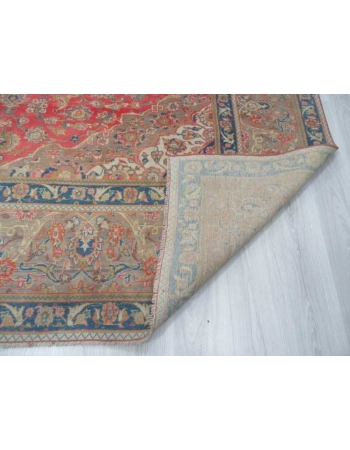 Vintage oversized medallion designed Persian Tabriz rug
