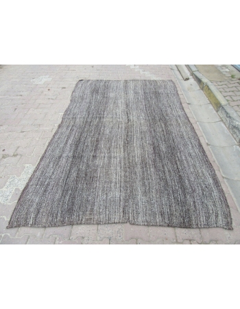 Vintage Dark Gray Kelim Rug