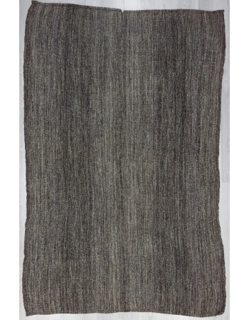 Vintage Dark Gray Kelim Rug