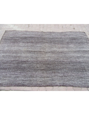 Vintage Dark Gray Kelim Rug