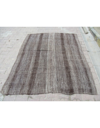 Dark Gray Vintage Kilim Rug