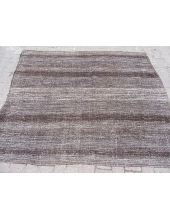 Dark Gray Vintage Kilim Rug