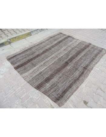 Dark Gray Vintage Kilim Rug