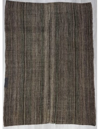 Dark Gray Unique Vintage Turkish Kilim