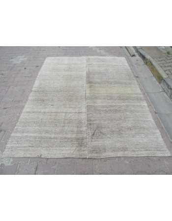 Gray Vintage Modern Turkish Kilim Rug