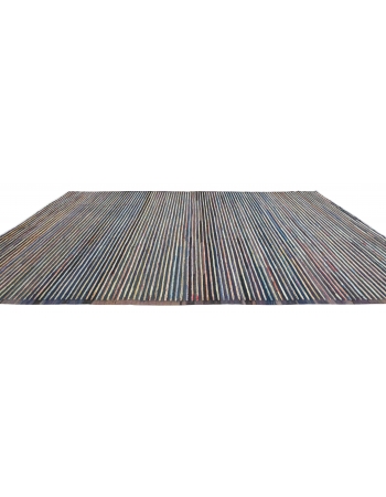 Striped Multicolor Modern Wool Rug - 9` 4″ x 12` 8″