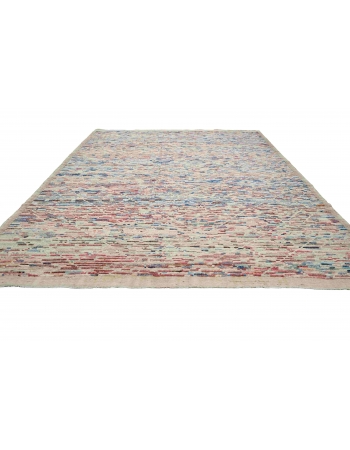 Modern Multicolor Handknotted Wool Rug - 10` x 13`