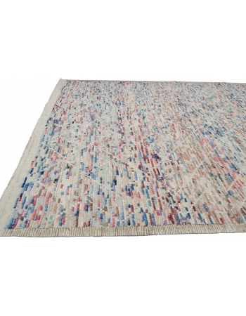Modern Multicolor Handknotted Wool Rug - 10` x 13`