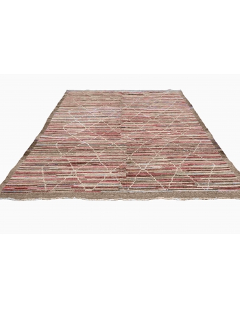Unique Modern Hand Knotted Wool Rug - 5` 7″ x 8` 1″