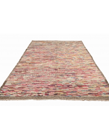 Modern Multicolor Handknotted Wool Rug - 5` 6″ x 8` 6″