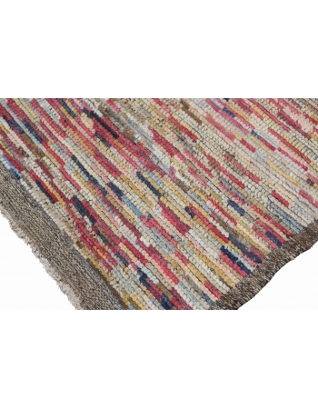 Modern Multicolor Handknotted Wool Rug - 5` 6″ x 8` 6″