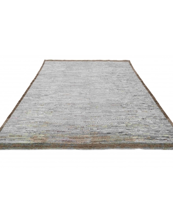 Natural & Grey Modern Wool Rug - 6` x 8` 8″