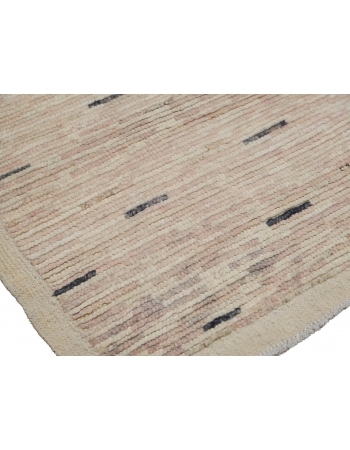 Pink & Black Modern Hand Knotted Rug - 6` 3″ x 9`