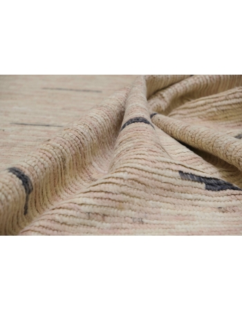 Pink & Black Modern Hand Knotted Rug - 6` 3″ x 9`