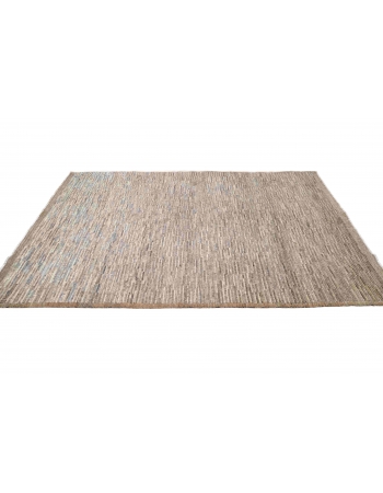 Brown & Grey Modern Wool Rug - 5` 5″ x 8` 4″