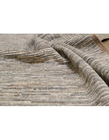 Brown & Grey Modern Wool Rug - 5` 5″ x 8` 4″