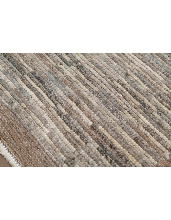 Brown & Grey Modern Wool Rug - 5` 5″ x 8` 4″