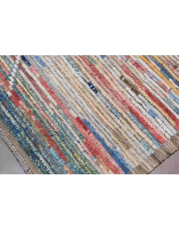 Modern Multicolor Handknotted Wool Rug - 9` 1″ x 11` 4″