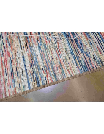 Modern Multicolor Handknotted Wool Rug - 9` 1″ x 11` 4″
