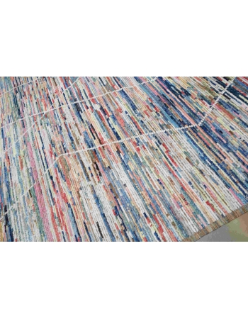 Modern Multicolor Handknotted Wool Rug - 9` 1″ x 11` 4″