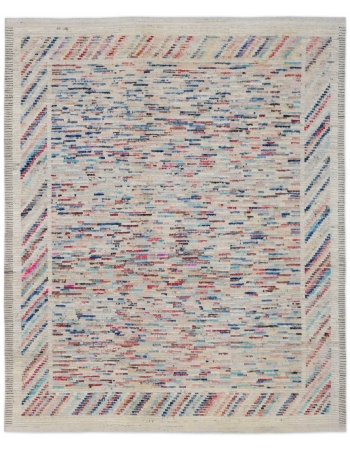 Hand Knotted Modern Wool Rug - 8` 2″ x 10` 3″