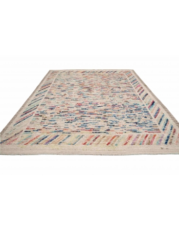 Hand Knotted Modern Wool Rug - 8` 2″ x 10` 3″