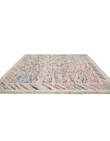 Hand Knotted Modern Wool Rug - 8` 2″ x 10` 3″