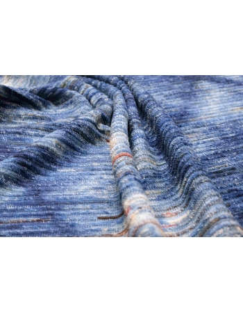 Blue Hand Knotted Modern Wool Rug - 6` 10″ x 9` 7″