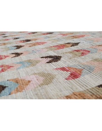 Modern Multicolor Hand Knotted Wool Rug - 13` 3″ x 14`