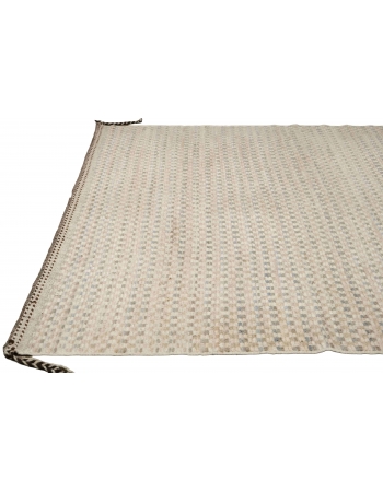 Blue & Green Modern Wool Rug - 6` x 9` 3″