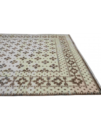 Natural & Brown Hand Knotted Wool Rug - 10` 8″ x 13` 8″