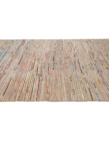 Modern Multicolor Hand Knotted Wool Rug - 6` 9″ x 9` 7″
