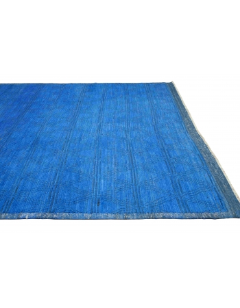 Blue Hand Knotted Modern Wool Rug - 8` x 9` 5″