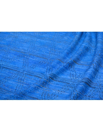 Blue Hand Knotted Modern Wool Rug - 8` x 9` 5″