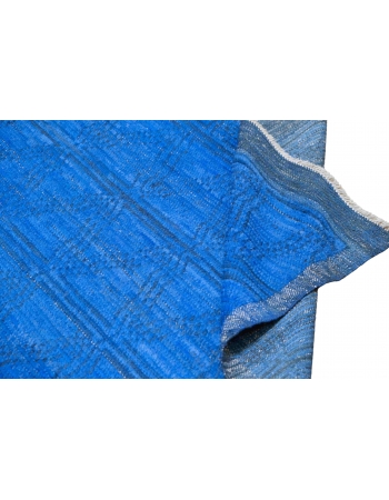 Blue Hand Knotted Modern Wool Rug - 8` x 9` 5″