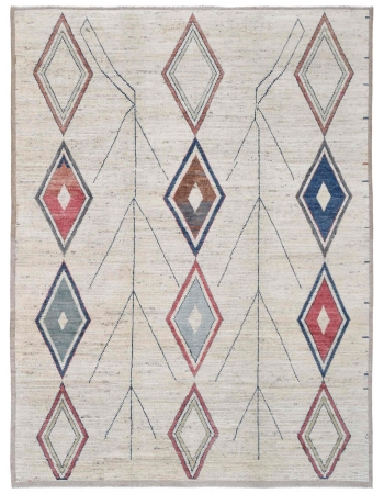 Modern Hand Knotted Wool Rug - 9` x 12`