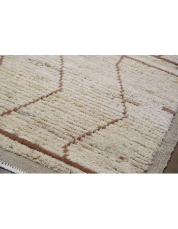 Neutral & Brown Modern Wool Rug - 9` 2″ x 11` 7″