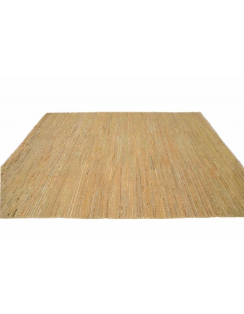 Gold Modern Hand Knotted Wool Rug - 6` 10″ x 9` 7″