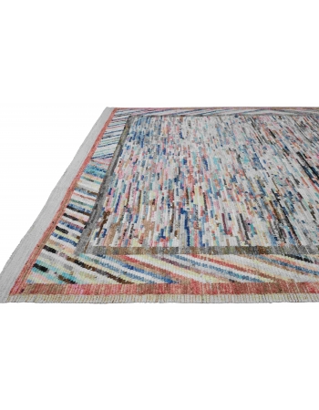Multicolor Modern Wool Rug - 9` 8″ x 12`