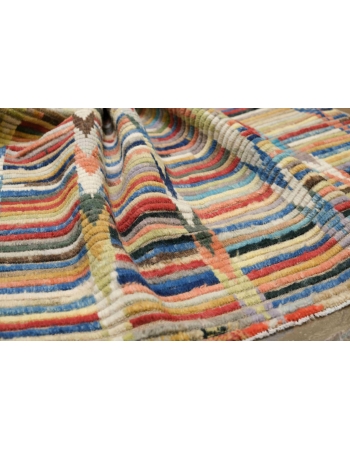 Colorful Small Modern Wool Rug - 3` 10″ x 5` 7″
