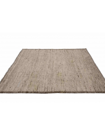 Neutral & Brown Modern Wool Rug - 4` 3″ x 5` 7″