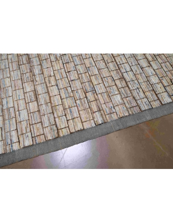 Modern Hand Knotted Wool Rug - 6` 7″ x 10`