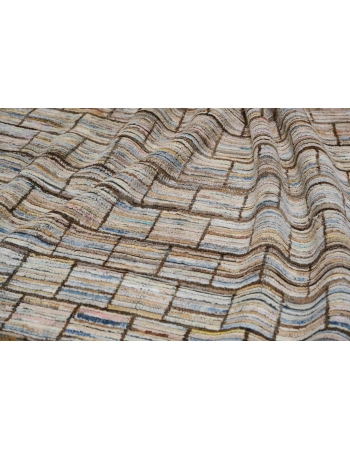 Modern Hand Knotted Wool Rug - 6` 7″ x 10`