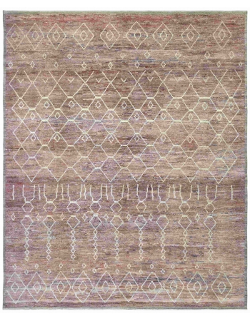 Light Aubergine Modern Wool Rug - 14` x 17`