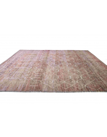 Light Aubergine Modern Wool Rug - 14` x 17`