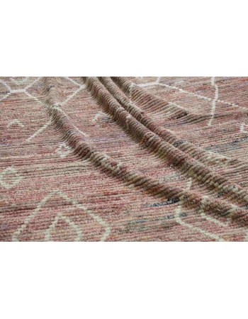 Light Aubergine Modern Wool Rug - 14` x 17`