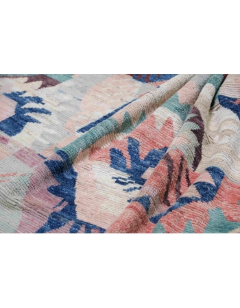 Modern Multicolor Hand Knotted Wool Rug - 8` 4″ x 10`