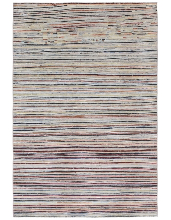 Multicolor Modern Wool Rug - 6` 8″ x 9` 7″